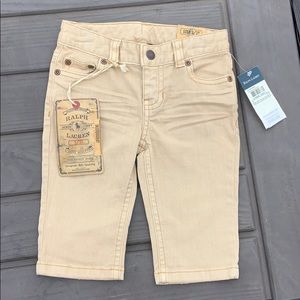 NWT Ralph Lauren 3T tan denim shorts